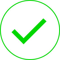 Here we have the icon of a green check with rounded edges, symbolizing the consistency and homogeneity in the distribution of a product.